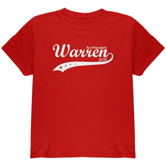 Election 2020 Elizabeth Warren For President Swoosh Youth T Shirt Red Youth X-SM