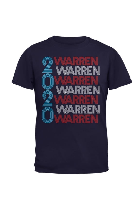 Election 2020 Elizabeth Warren President Vintage Style Mens T Shirt Navy MD