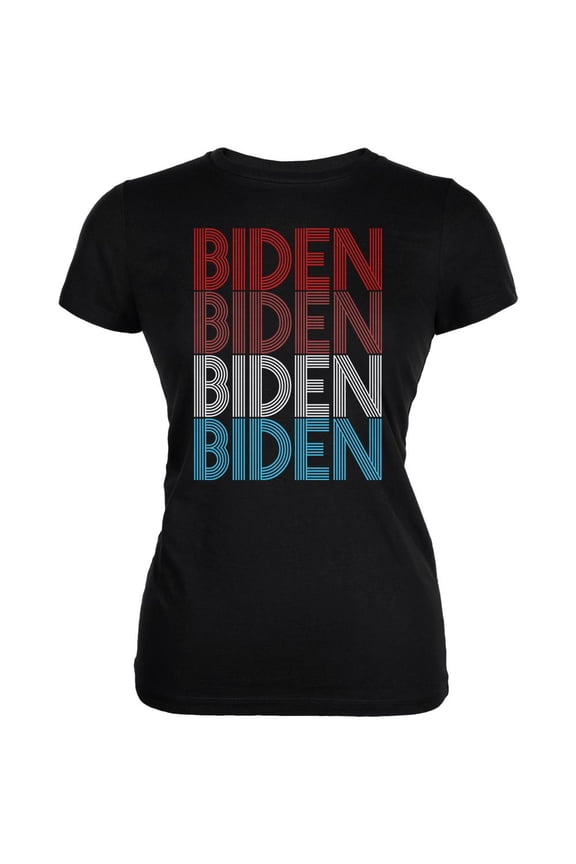 Election 2020 Joe President Biden Vintage Style Juniors Soft T Shirt Black LG