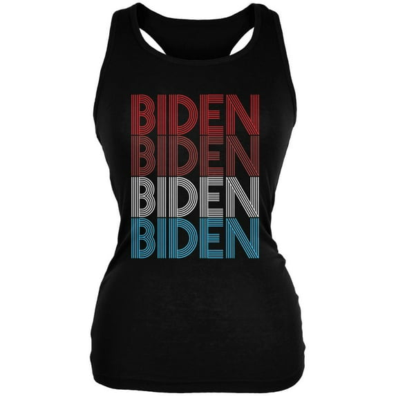 Election 2020 Joe President Biden Vintage Style Juniors Soft Tank Top Black 2XL