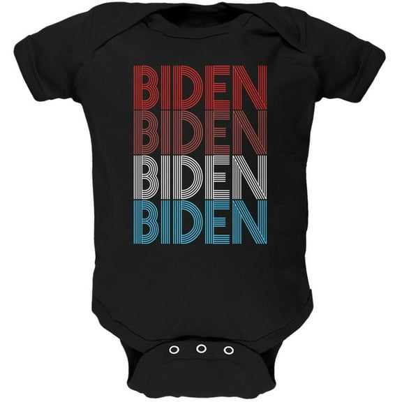 Election 2020 Joe President Biden Vintage Style Soft Baby One Piece Black 12-18 M