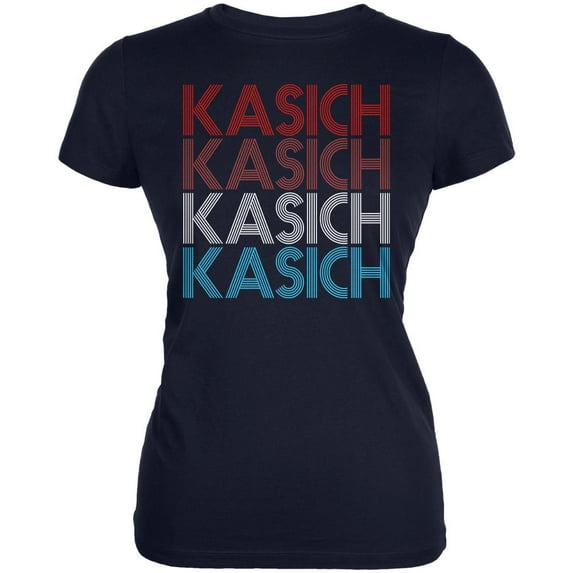 Election 2020 John Kasich President Vintage Style Juniors Soft T Shirt Navy LG