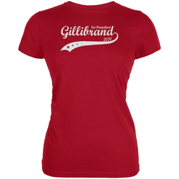 Election 2020 Kirsten Gillibrand for President Swoosh Juniors Soft T Shirt Red MD