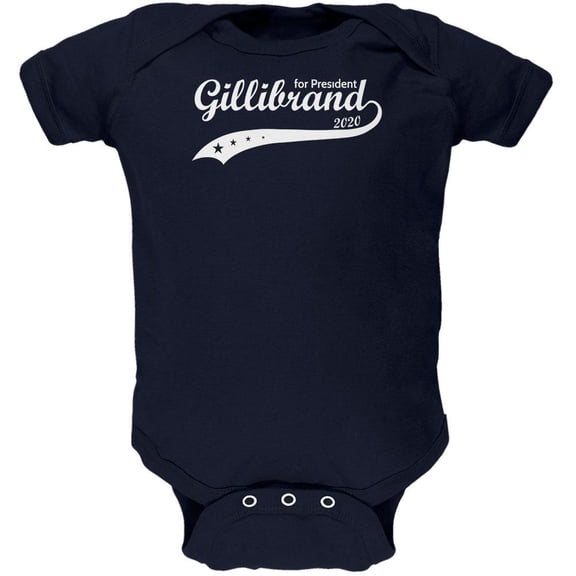 Election 2020 Kirsten Gillibrand for President Swoosh Soft Baby One Piece Navy 9-12 M