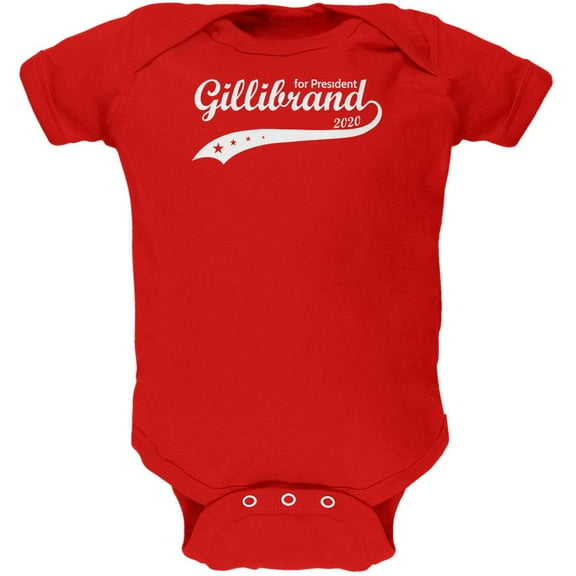 Election 2020 Kirsten Gillibrand for President Swoosh Soft Baby One Piece Red 3-6 M