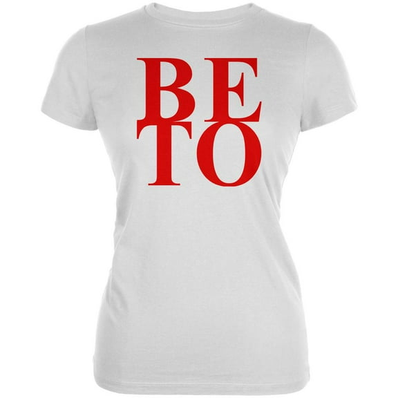 Election 2020 President Beto O'Rourke Stacked Juniors Soft T Shirt White SM