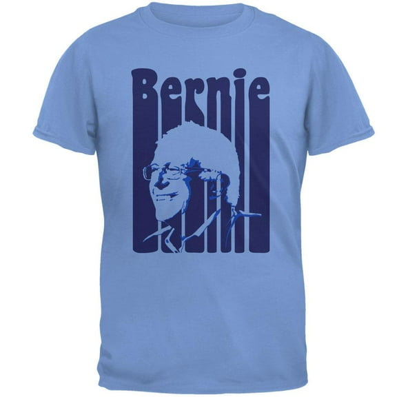 Election 2020 Retro 70s Color Bars Bernie Sanders Mens T Shirt Carolina Blue SM