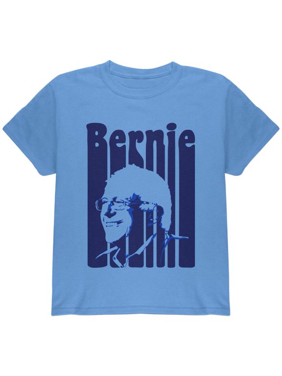 Election 2020 Retro 70s Color Bars Bernie Sanders Youth T Shirt Carolina Blue YSM