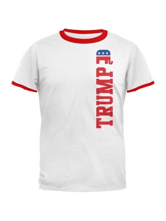 Election 2020 Team Donald Trump White/Red Men's Ringer T-Shirt - Medium
