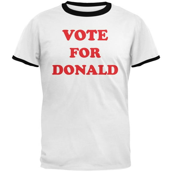 Election 2020 Vote for Pedro Donald Trump Mens Ringer T Shirt White-Black MD