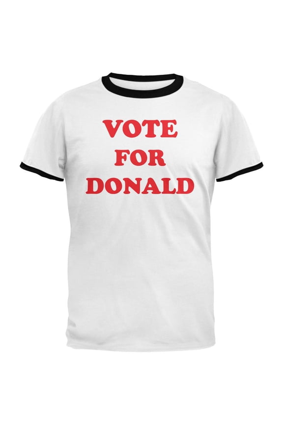 Election 2020 Vote for Pedro Donald Trump Mens Ringer T Shirt White-Black MD