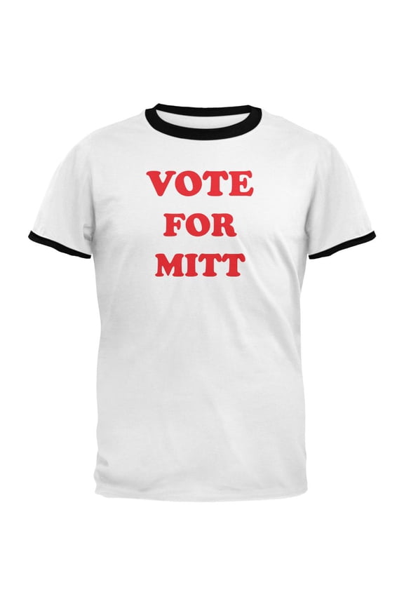 Election 2020 Vote for Pedro Mitt Romney Mens Ringer T Shirt White-Black 2XL