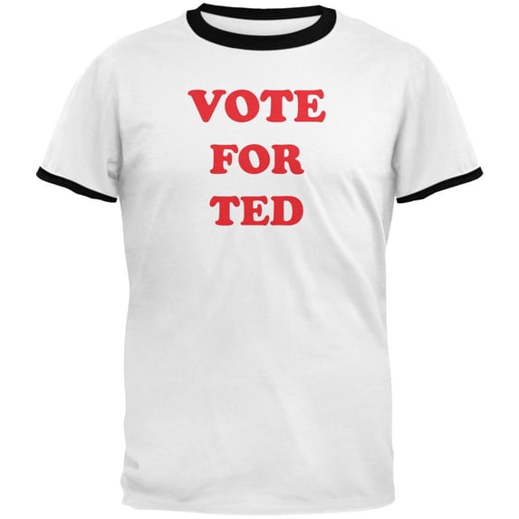 Election 2020 Vote for Pedro Ted Cruz Mens Ringer T Shirt White-Black SM