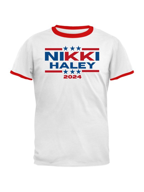Election 2024 Nikki Haley 2024 Triple Stars Mens Ringer T Shirt