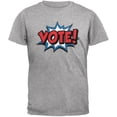 thumbnail image 1 of Election Comic Style VOTE! Heather Grey Adult T-Shirt - Large, 1 of 1