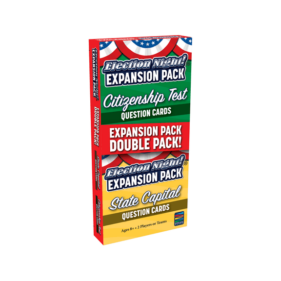 Election Night! Game Expansion Cards Double Pack: for Use with Election Night Game to Make Learning U.S. Civics and State Capitals Fun