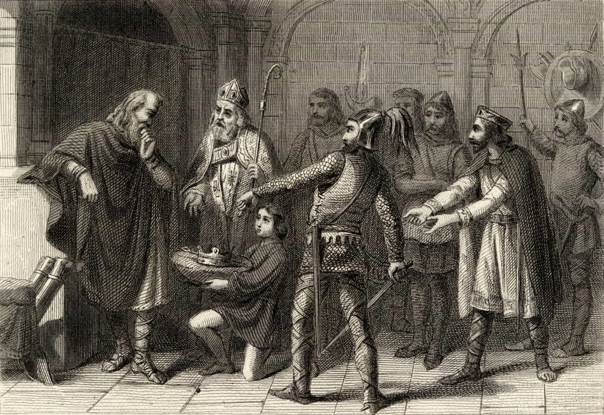Election Of King Wamba King Of The Visigoths 672-680 Canvas Art - Ken Welsh Design Pics (36 x 24)