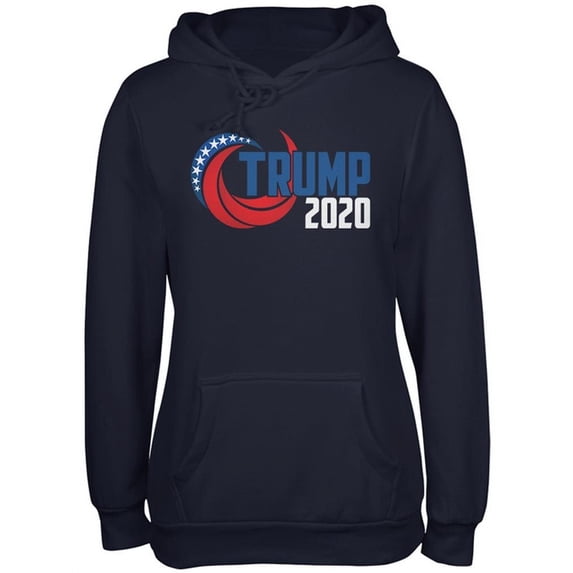 Election Re-Elect Donald Trump 2020 Swoosh Juniors Soft Hoodie Navy SM