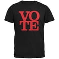thumbnail image 1 of Election Vote Stacked Black Adult T-Shirt - Medium, 1 of 1