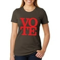 thumbnail image 1 of Election Vote Stacked Juniors Soft Heather T Shirt Heather Brown MD, 1 of 1
