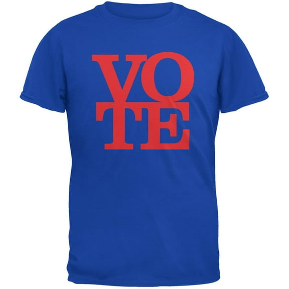 Election Vote Stacked Royal Adult T-Shirt - 4X-Large