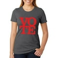 thumbnail image 1 of Election Vote Stacked Womens Heather T Shirt Deep Heather 2XL, 1 of 1