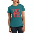 thumbnail image 1 of Election Vote Stacked Womens Soft Heather T Shirt Heathered Teal X-LG, 1 of 1