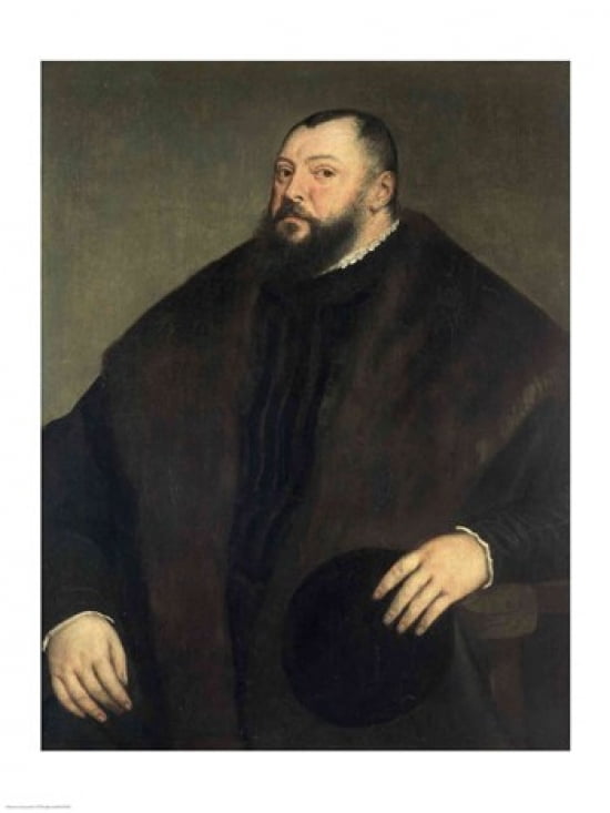 Elector Johann Freidrich ven Sachsen Canvas Art - Titian (18 x 24)
