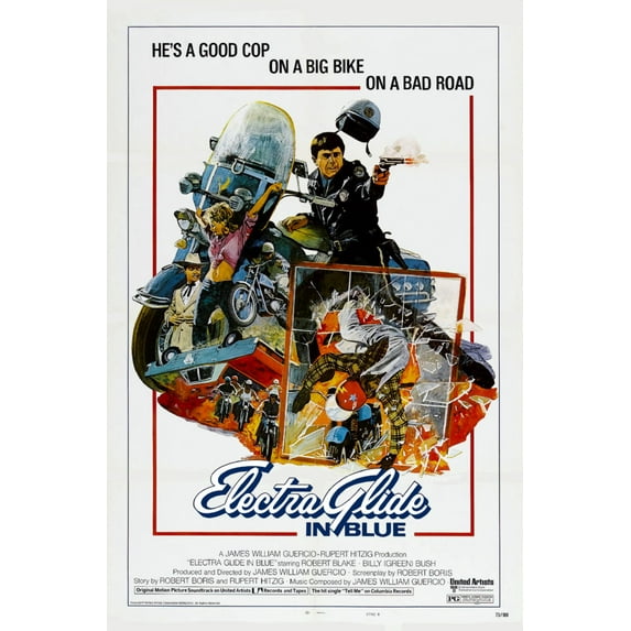 Electra Glide In Blue Movie Poster 24in x 36in Art Poster 24x36 Multi-Color Square Adults Posters