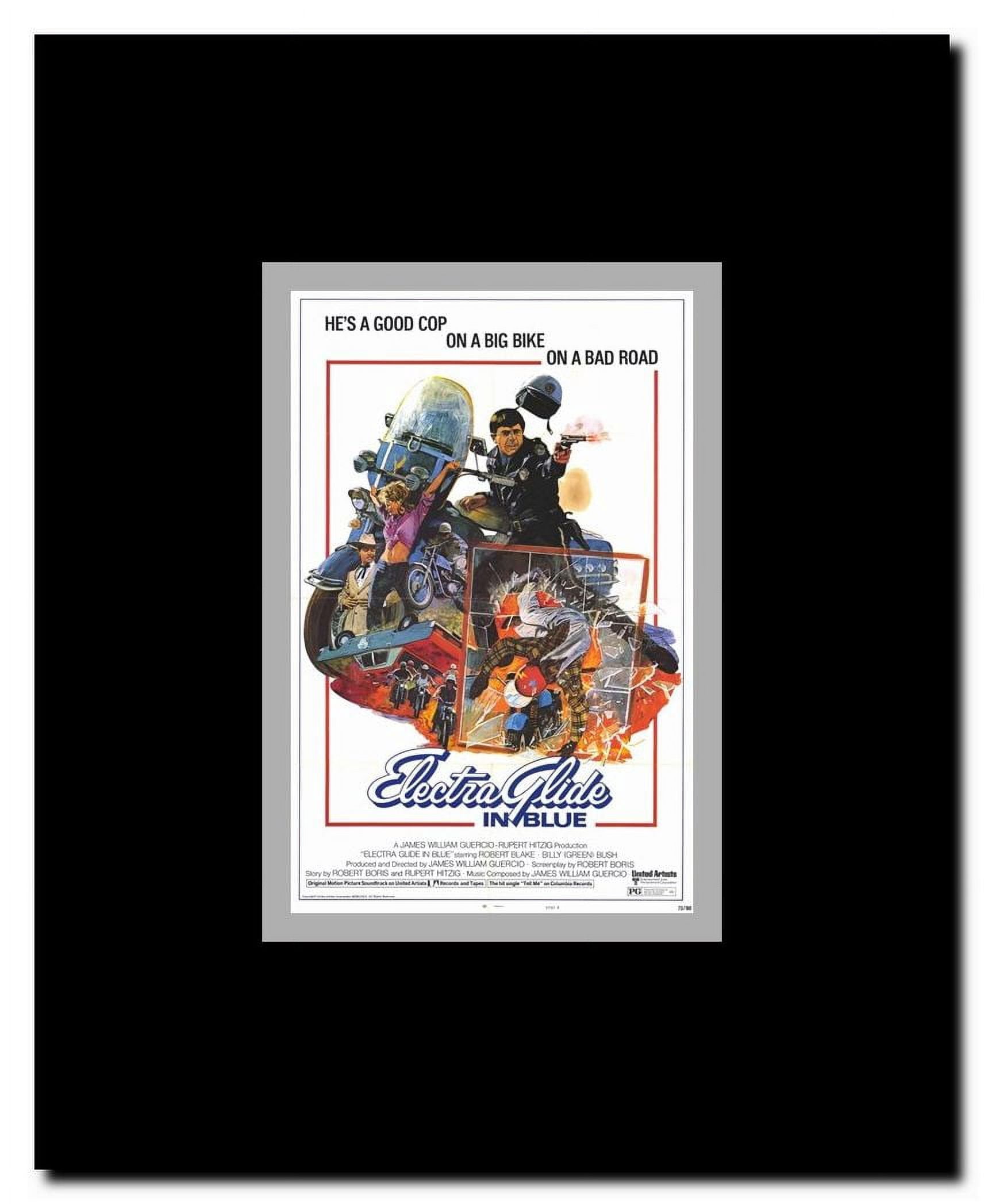 Electra Glide in Blue Framed Movie Poster