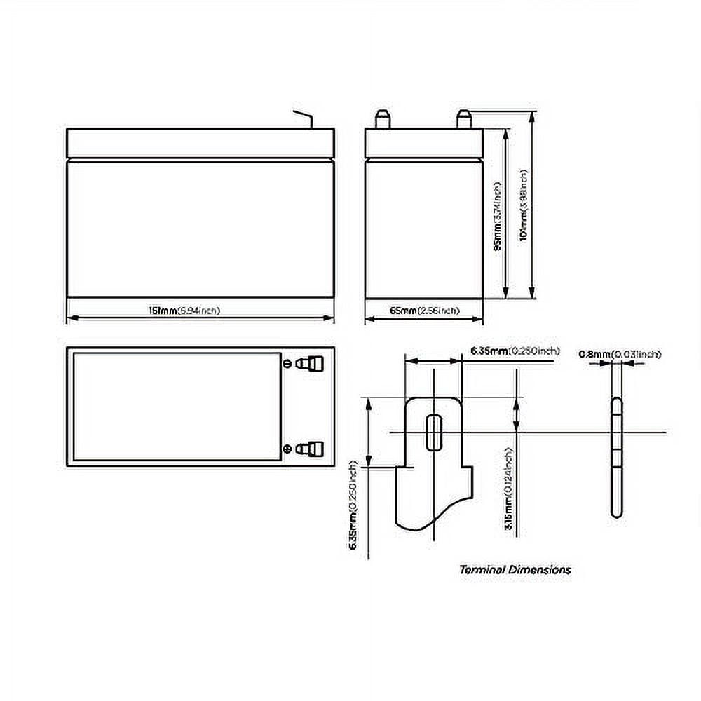BatteryGuy BP8-12 Replacement 12V 7.5Ah SLA Battery - Sealed Lead Acid Power Cell