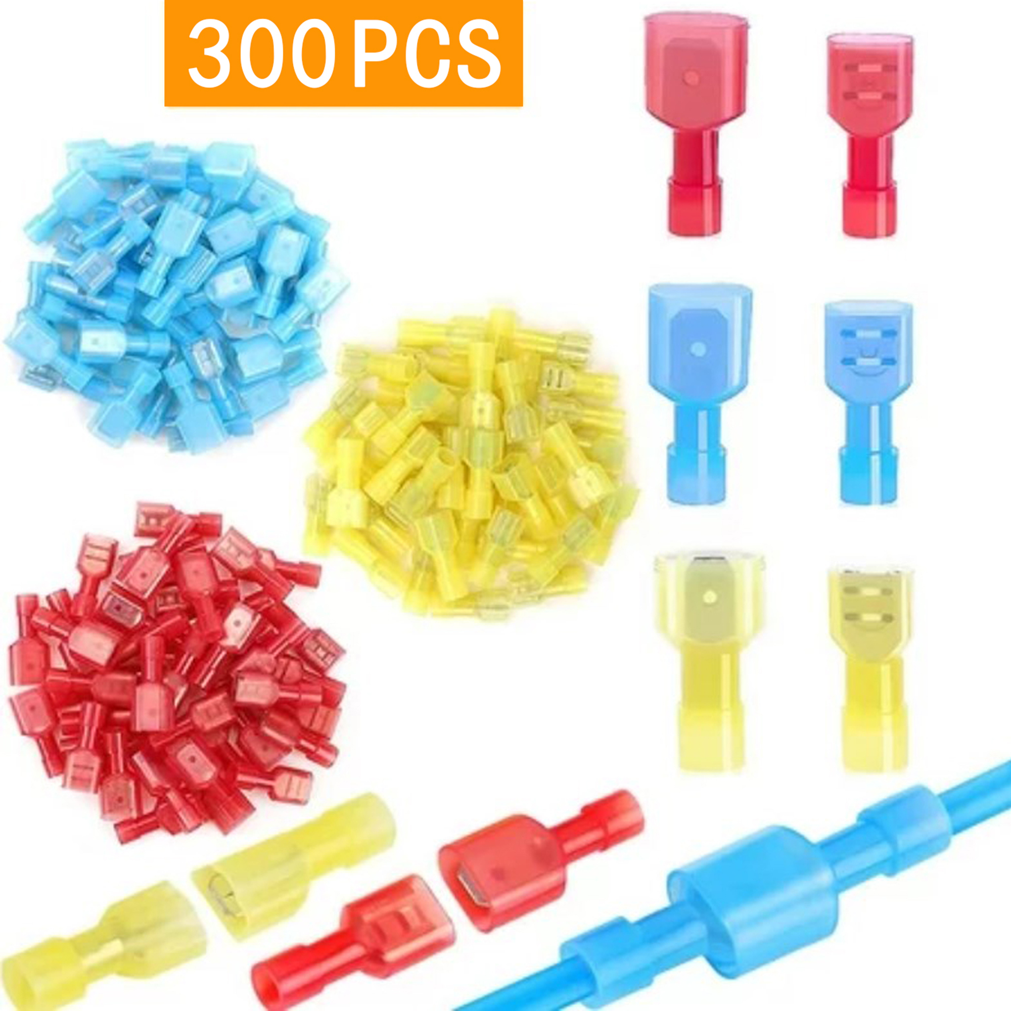 Electrapick 300Pcs Nylon Quick Disconnect Connectors, Electrical