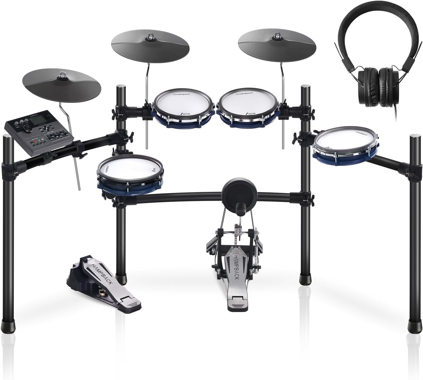 Electrci drum set for Adult Bignner with 918 Sounds, Quite Mesh Pads, ACE-310