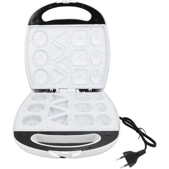 Electric 11-Cavity Non-stick Mini Cookie & Madeleine Maker, Double Sided Heating Multifunctional Small Pastry Baker for Home Quick Baking Kids Snack Breakfast Making