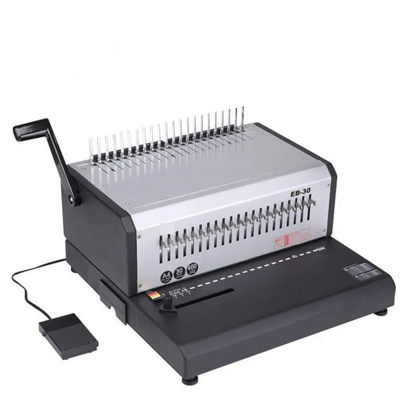 Electric 21-hole Apron Binding Machine 10-hole Clip Strip Binding Machine Punching Machine Contract Text Binding EB-30 ,Easy to Use