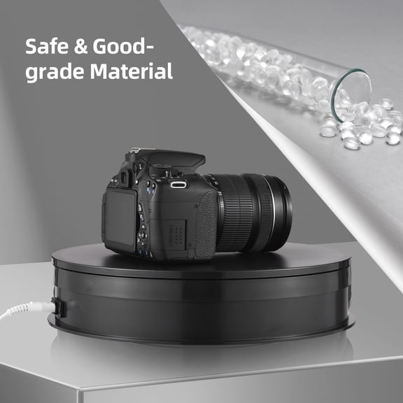 Electric 30cm Motorized Display Stand 360 Degree Rotating 60kg/132lbs Load Capacity Turntable With LED Light And Remote Control