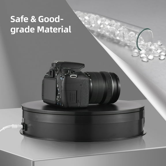 Electric 30cm Motorized Display Stand 360 Degree Rotating 60kg/132lbs Load Capacity Turntable With LED Light And Remote Control
