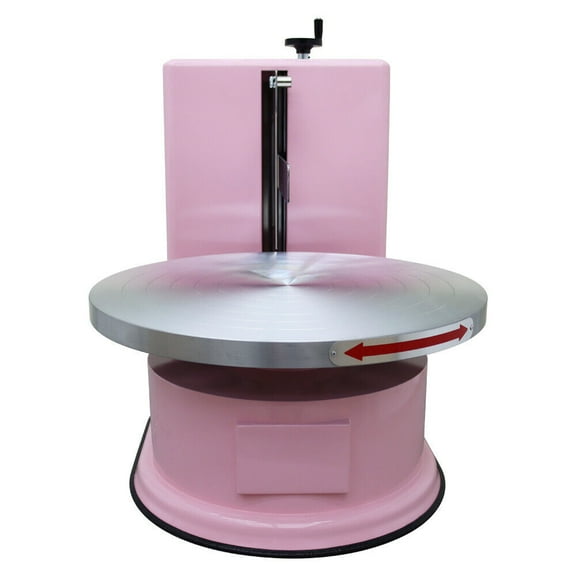 Electric 4-16INCH Cake Cream Spreading Coating Smearing Machine Pink 110V 60W