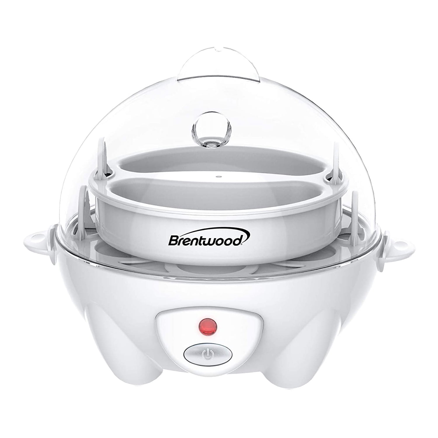Brentwood TS-1045W Electric 7 Egg Cooker with Auto Shut Off, White