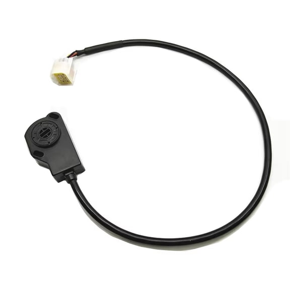 Golf Cart Throttle Pedal Control Component, HXJS-4805D with Attached Cable, Plug Connector, Black Housing, and Two Visible Mounting Holes