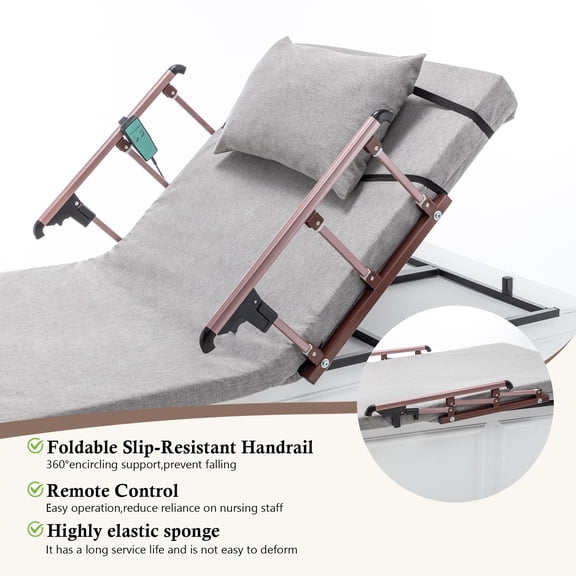 FunMay Adjustable Bed Backrest with Remote for Elderly, Therapeutic Headrest