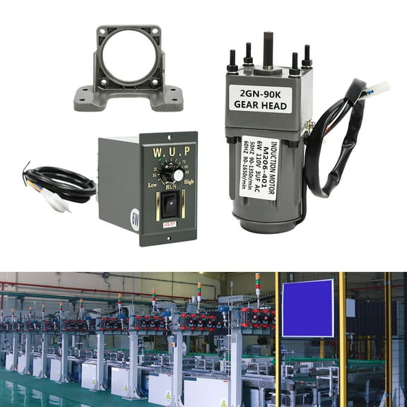 Electric Adjustable Gear Motor Engine AC 110V 6W 2GN 90K 15RPM Gearbox Speed Controller -M206-401