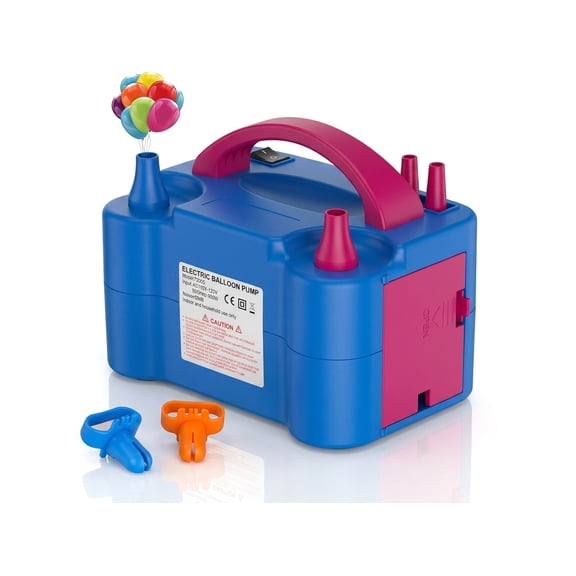 Electric Air Balloon Pump, Portable Dual Nozzle Electric Balloon Inflator for Party Decoration, 110V 600W Balloon Blower Pump Inflation