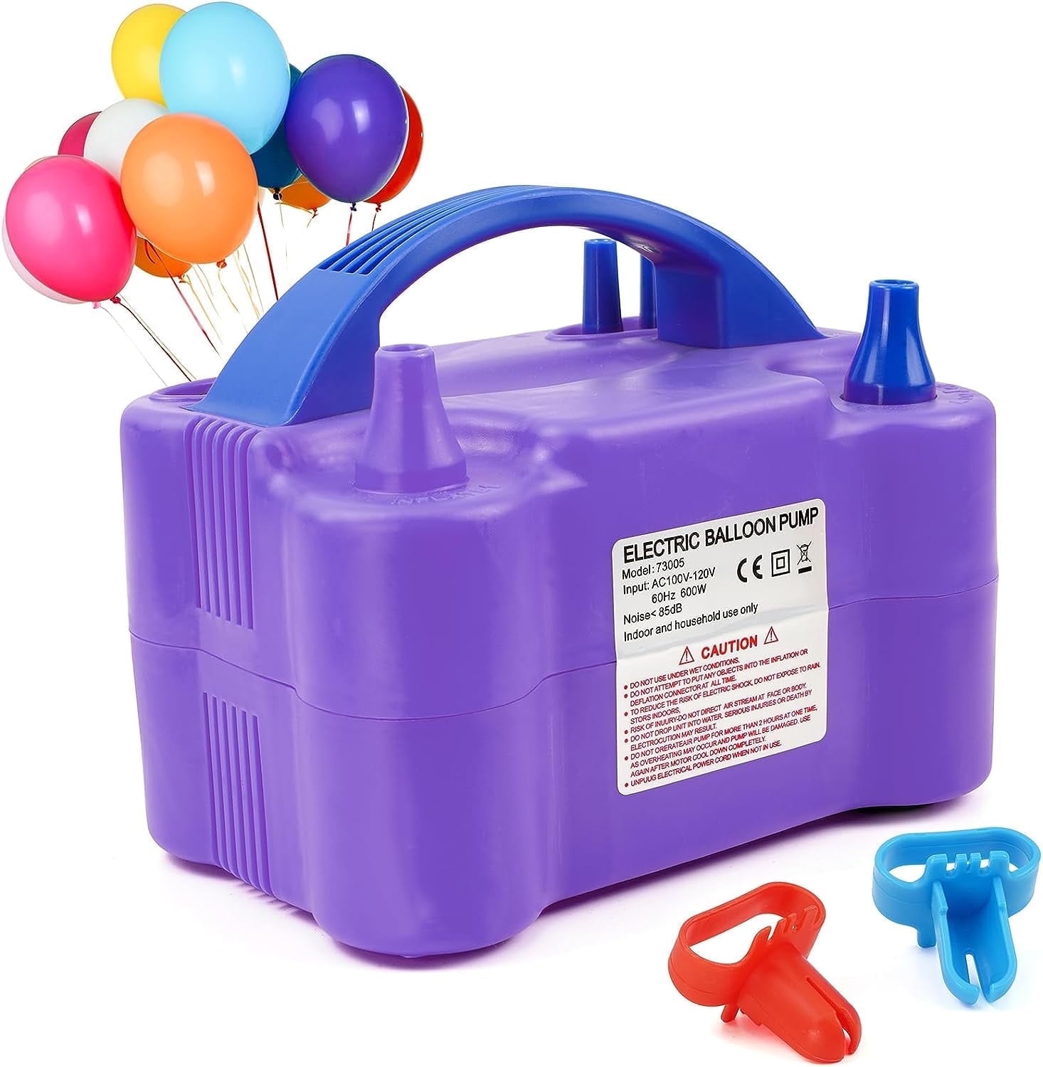 DIGITNOW Electric Air Balloon Pump, 600W Dual Nozzle Inflator
