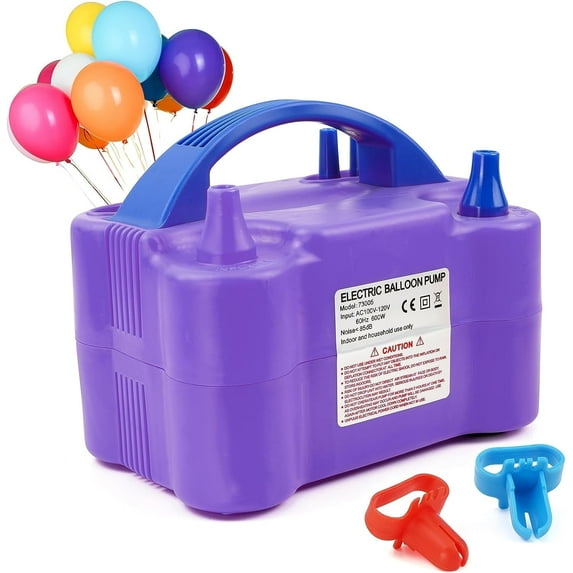 Electric Air Balloon Pump, Portable Dual Nozzle Electric Balloon Inflator for Party Decoration, 110V 600W Balloon Blower Pump Inflation