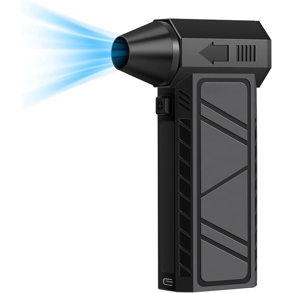 Electric Air Duster, 130,000RPM Compressed Air Duster Rechargeable with 4-Speed Settings, Mini Turbo Jet Fan Blower Portable USB-C for Keyboards PC Electronics Cars (Black)