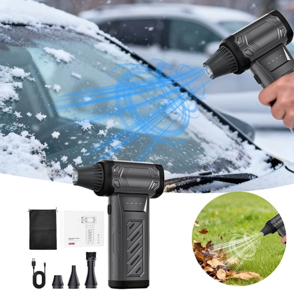 Electric Air Duster - 130000RPM Rechargeable Blower with 3-Gear Adjustable Power for Computer, Keyboard, Car & Outdoor Cleaning (Black)