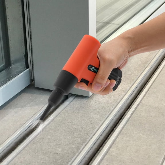 Electric Air Duster, 13000RPM Compressed Blower Fan Multi-Functional Tiny Electric Cleaner 3 Speeds Adjustable Rechargeable Air Blower for Keyboard PC Deep, Car, Home Cleaning (Orange)
