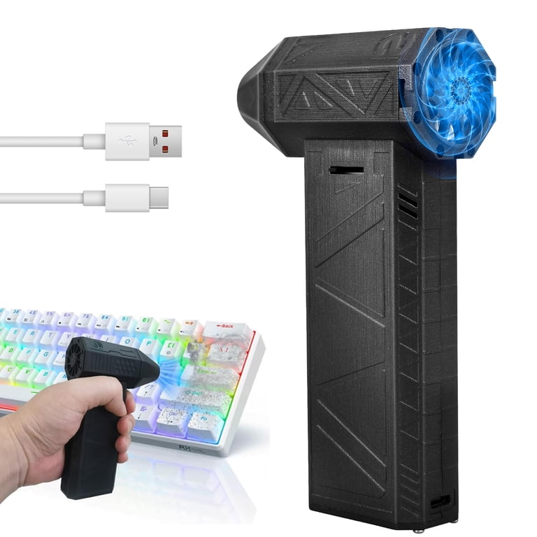 Soplador De Aire Eléctrico XJUGEZ - 4 Velocidades, 130000 RPM, Batería 3000 MAh, Para Limpiar PC, Teclados, Coches