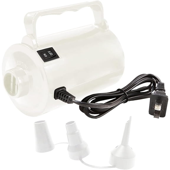 Electric Air Pump for Inflatable Pool Toys - High Power Quick-Fill Air Mattress Inflator Deflator Pump for Pool Float Raft Airbed with 3 Nozzles, 320W, 110V AC, 1.6PSI, Air Flow 26CFM